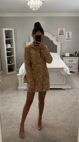 SEQUIN COLLARD LONG SLEEVE JACKET