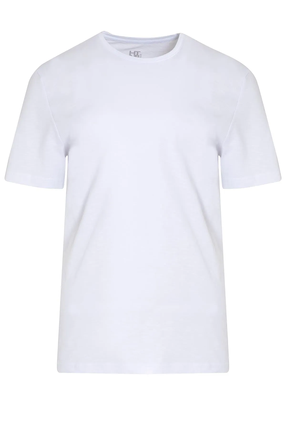 Slim Fit 100% Cotton White Crew Neck T-Shirt