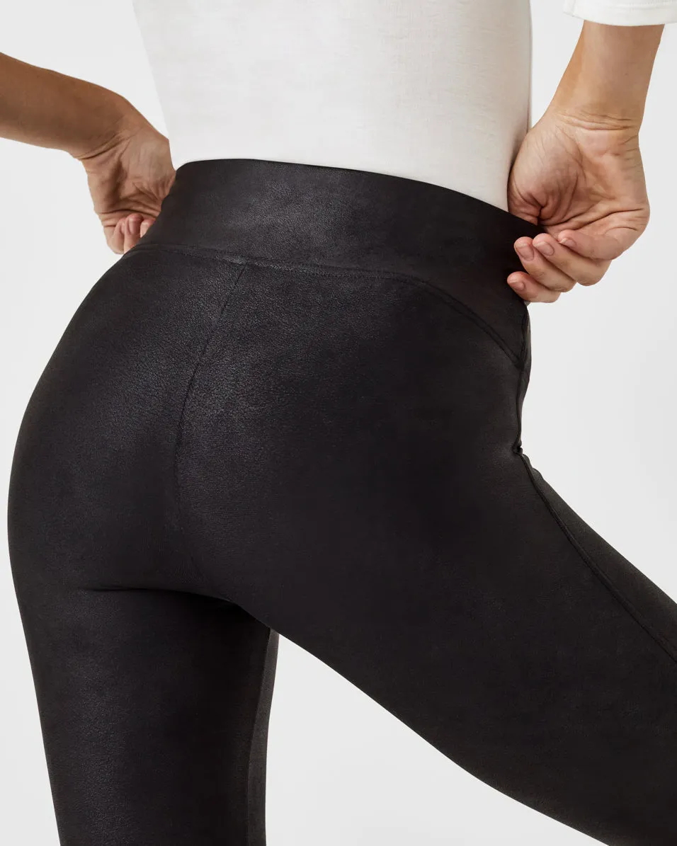 SPANXshape™ Faux Leather Fleece-Lined Leggings