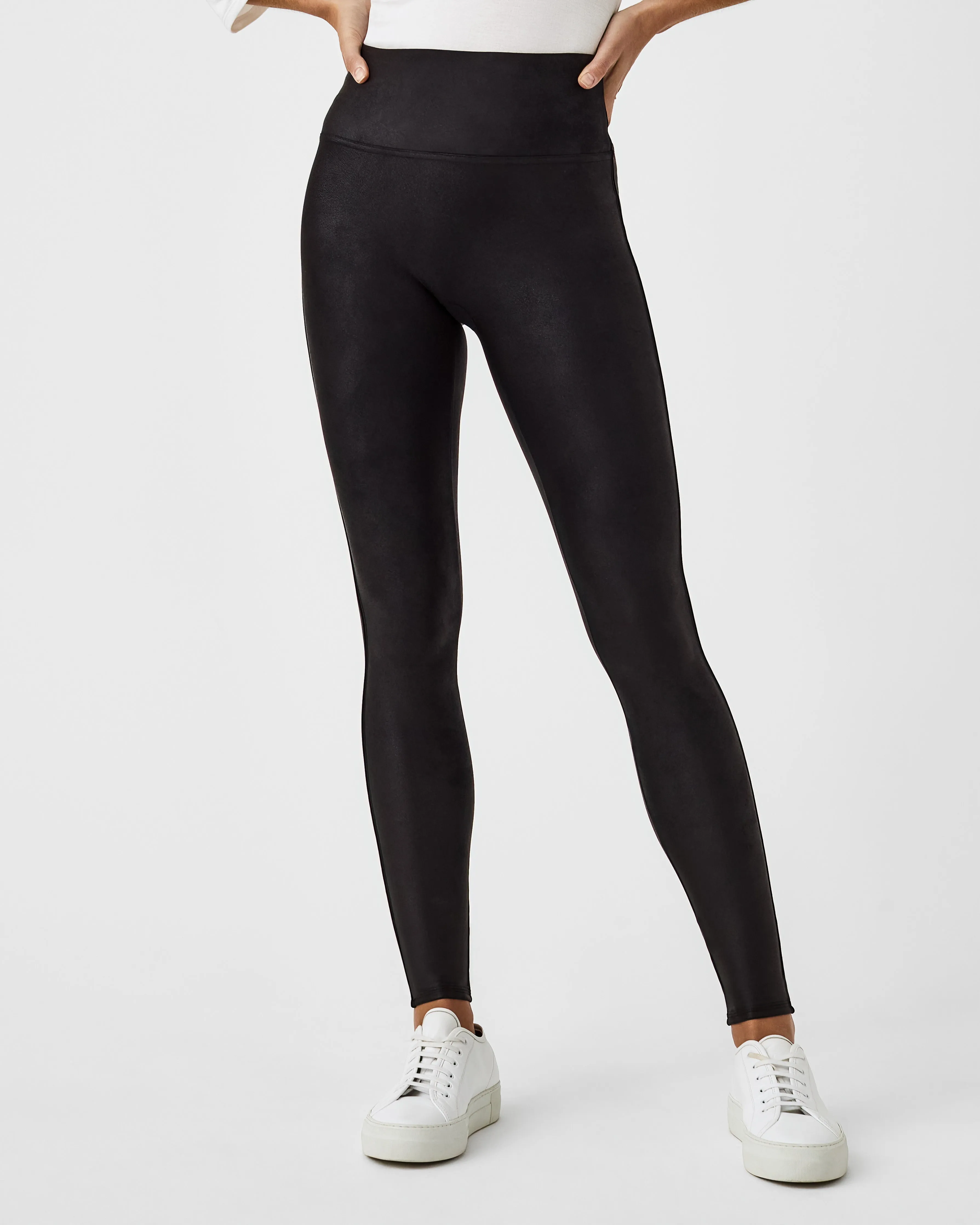 SPANXshape™ Faux Leather Fleece-Lined Leggings