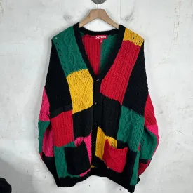 Supreme Multi Patchwork Knitted Cardigan