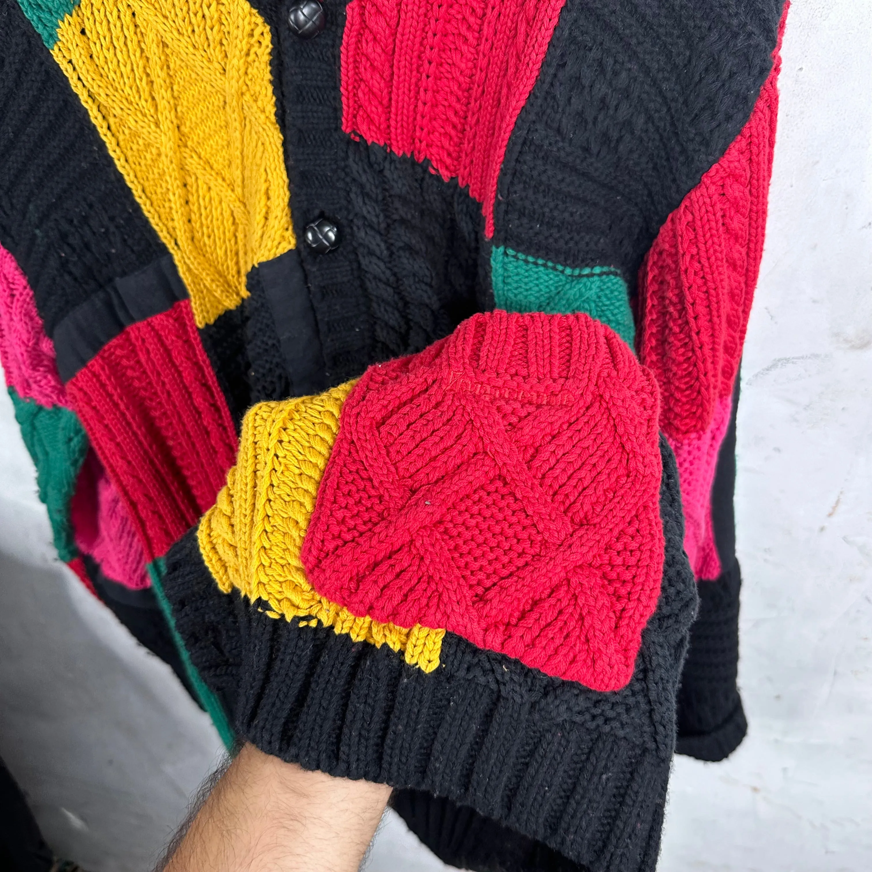 Supreme Multi Patchwork Knitted Cardigan