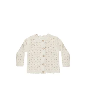 The Scalloped Cardigan by Quincy Mae - Natural - KIDS