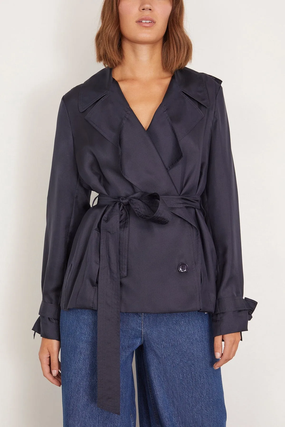 Trench It Up Jacket in Blue Night