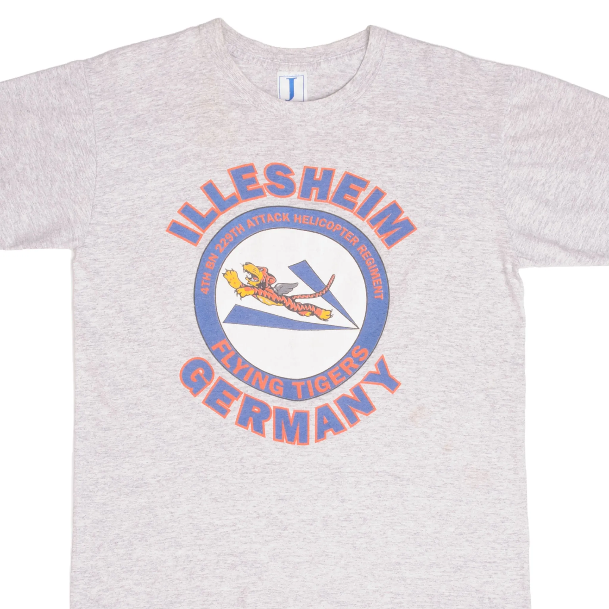 VINTAGE FLYING TIGERS ILLESHEIM GERMANY TEE SHIRT LARGE MADE USA 1991