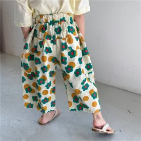 Wide Leg Floral Pants