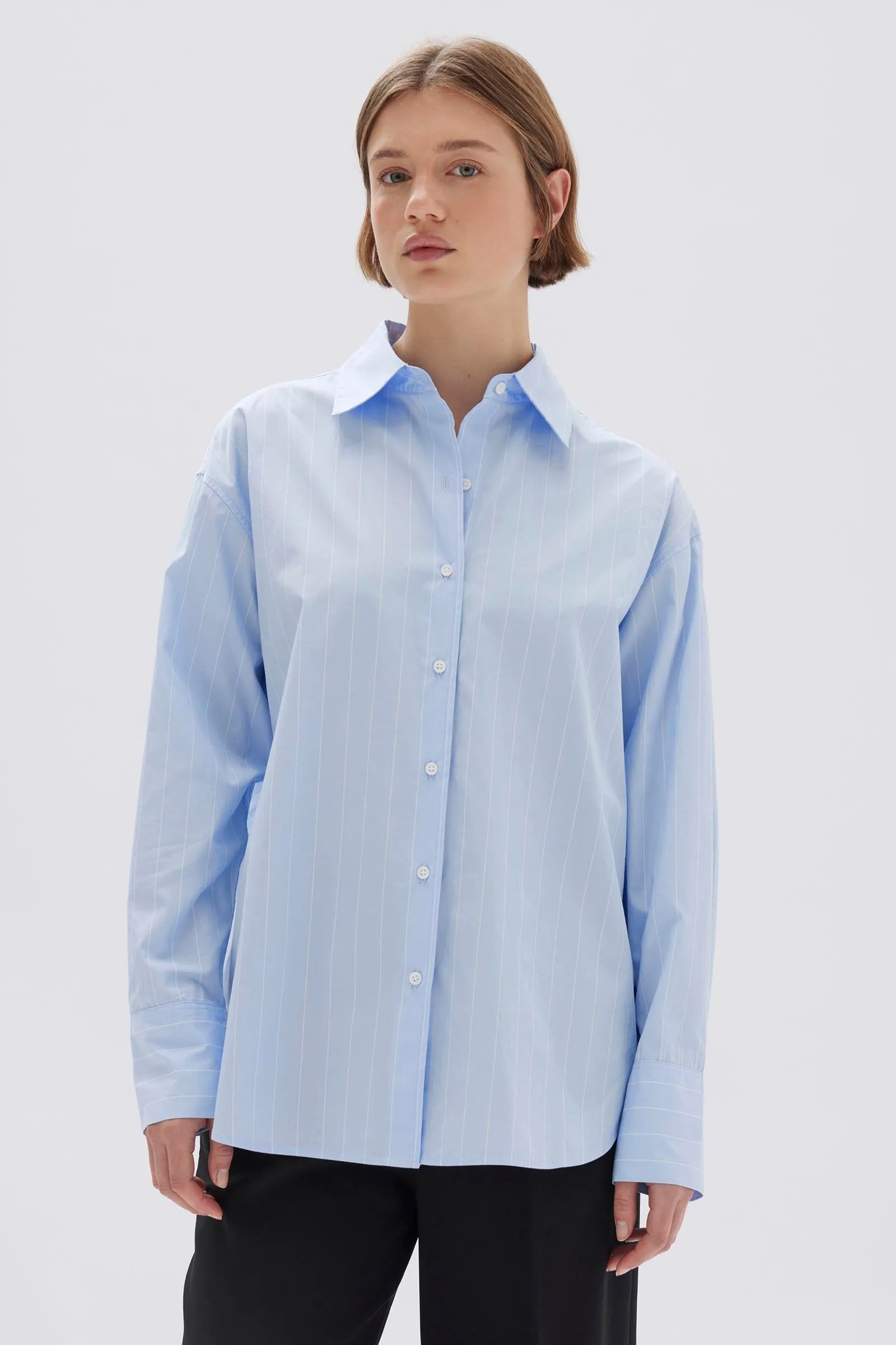 Womens Otis Poplin Stripe Shirt